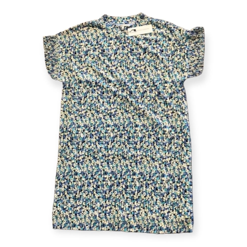 Collective concepts blue floral accordion dress